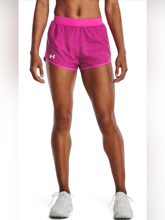 Under Armour Pants - NEW Under Armour Shorts Women's Fly by 2.0 Printed Running Shorts Rebel Pink XL